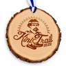 Gravierte Baumscheibe Medaille
