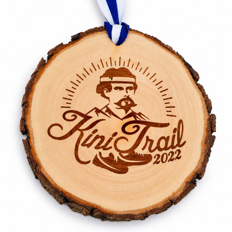 Gravierte Baumscheibe Medaille