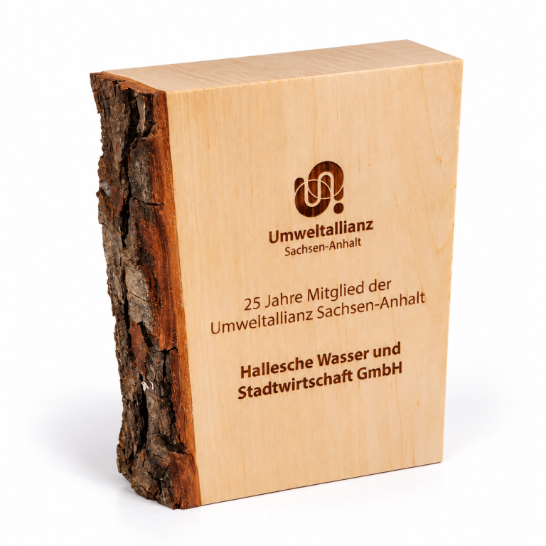 Holzplakette Erle