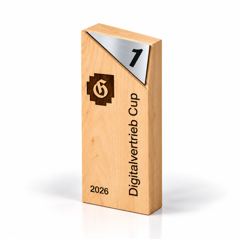 Holztrophäe Ahorn-schräg