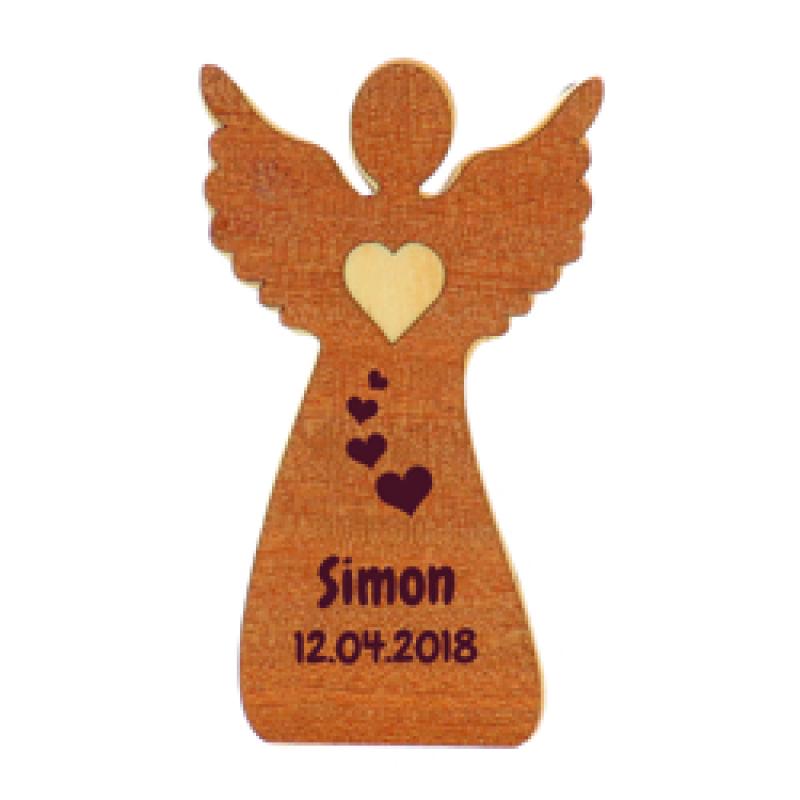 Engel aus Holz mit Herz