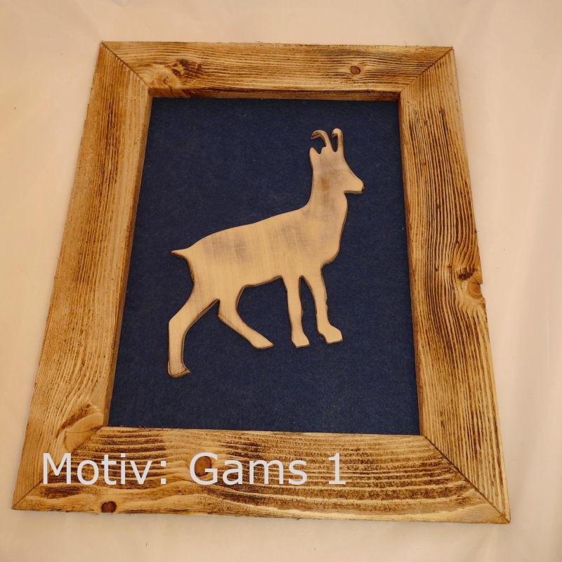 Altholz-Bilderrahmen mit Naturmotiven