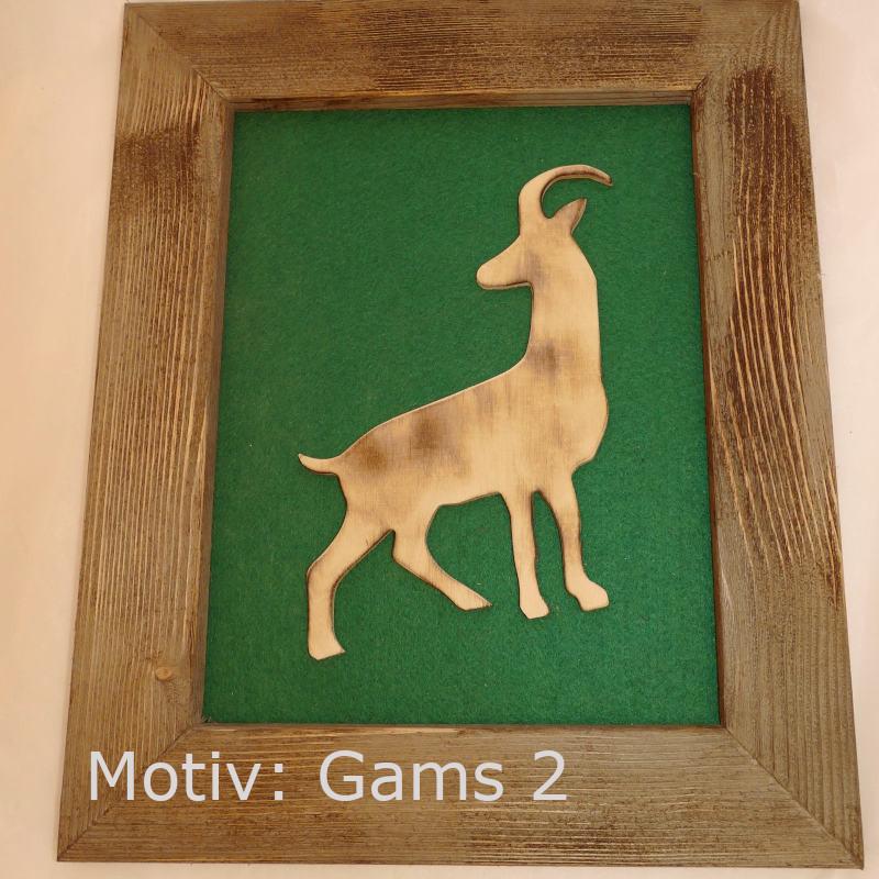 Altholz-Bilderrahmen mit Naturmotiven