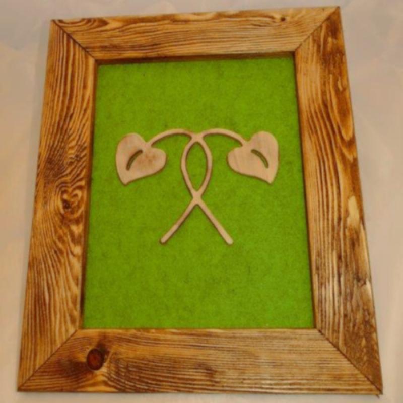 Altholz-Bilderrahmen mit Naturmotiven