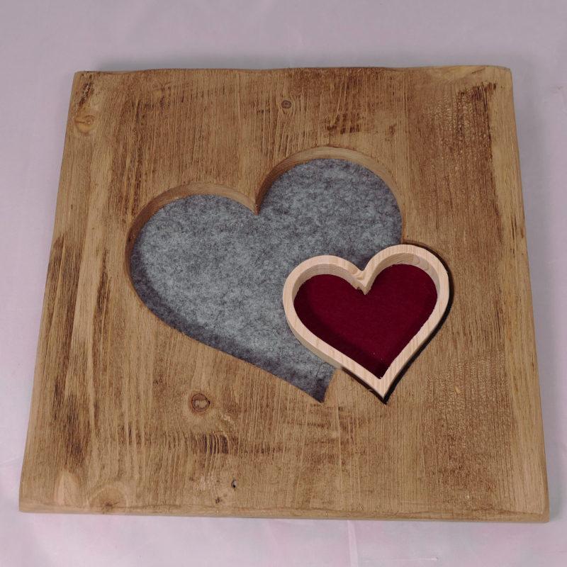 Altholz-Bild "Doppelherz"